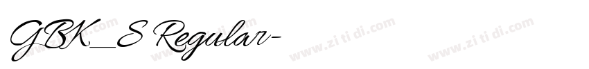 GBK_S Regular字体转换